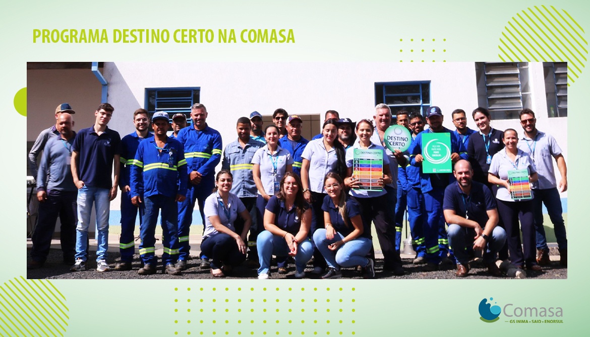 COMASA AVANÇA NO DESTINO CERTO, PROGRAMA DE GESTÃO DE RESÍDUOS E ECONOMIA CIRCULAR